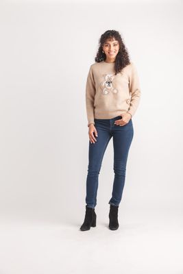 ST-21217 Teddy bear print sweater