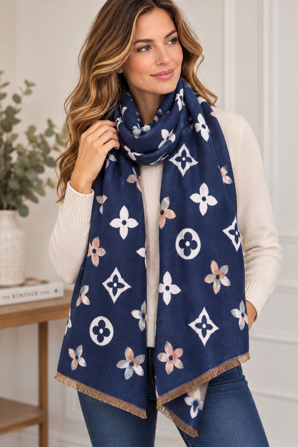 BL070 Thick printed soft scarves