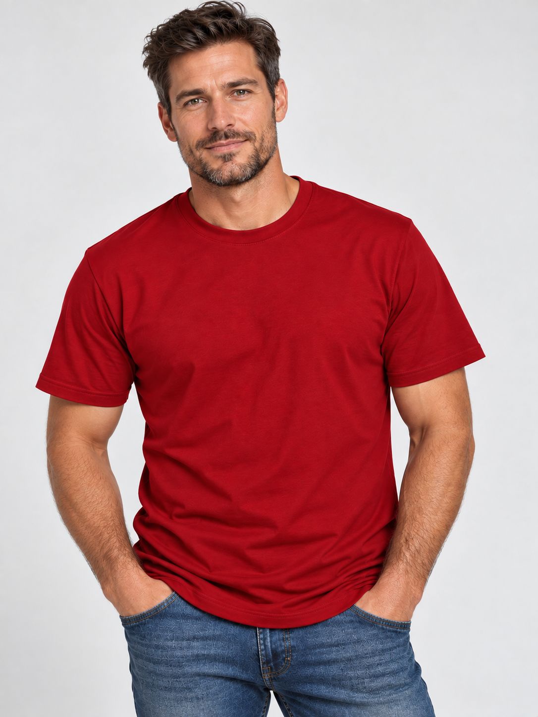 7761000 Basic crew neck jersey 100% cotton t-shirt