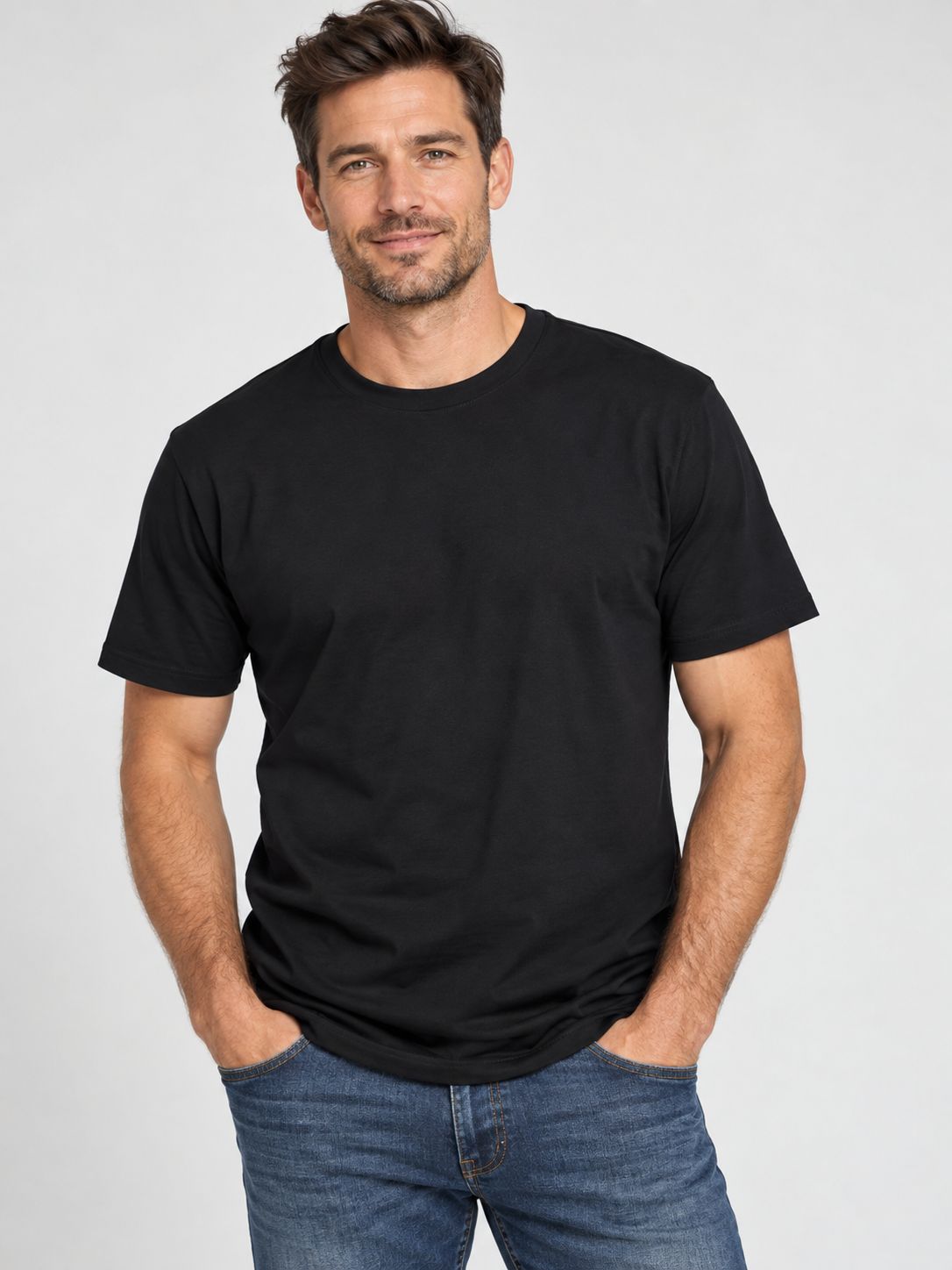7761000 Basic crew neck jersey 100% cotton t-shirt