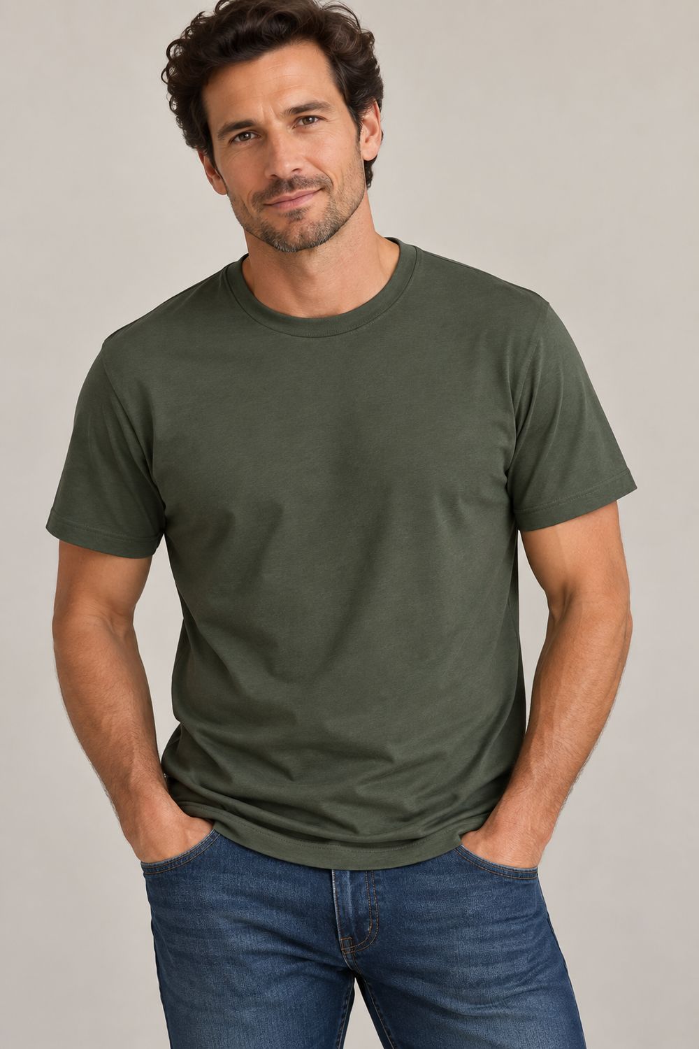 7761000 Basic crew neck jersey 100% cotton t-shirt