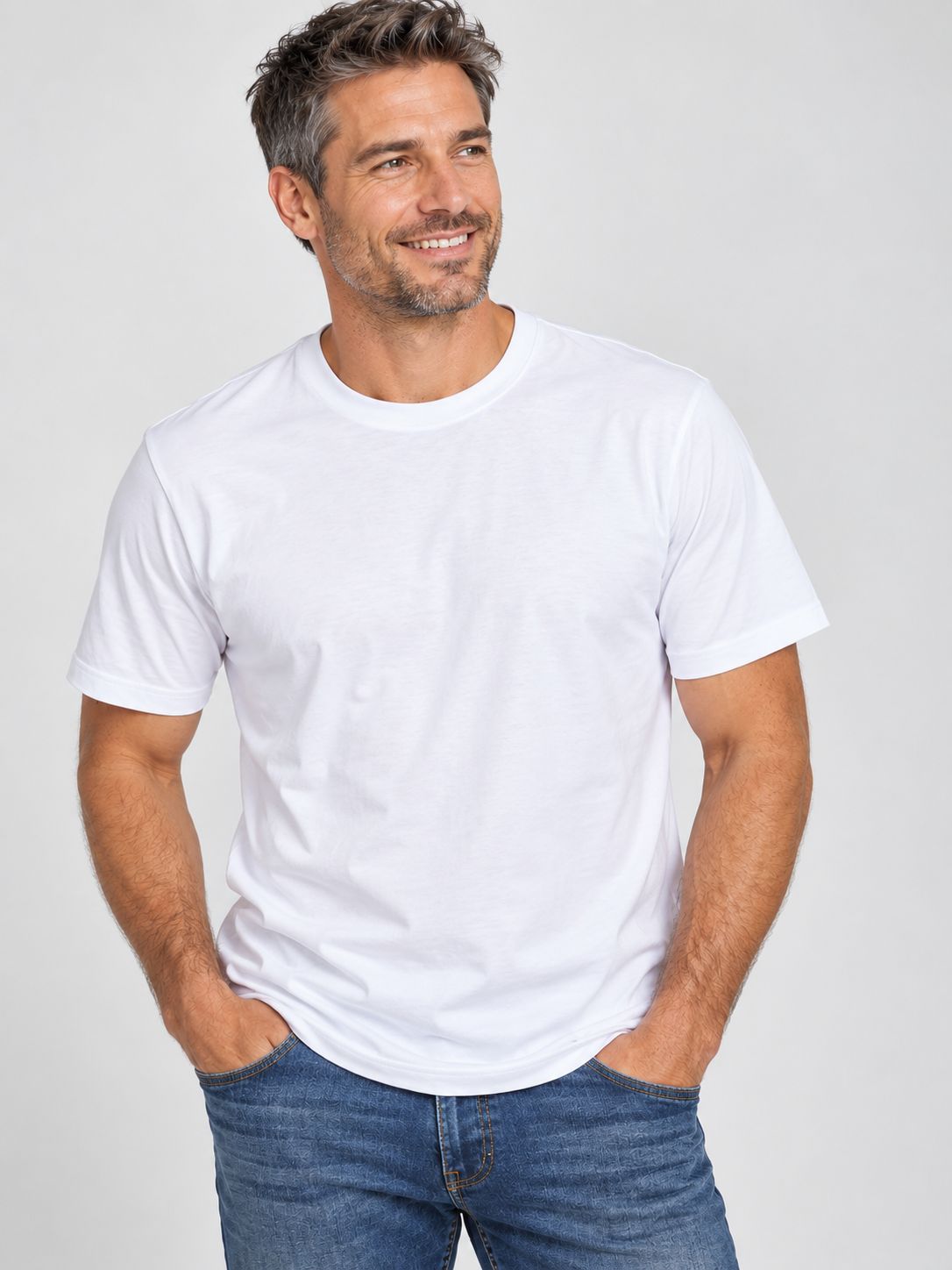 7761000 Basic crew neck jersey 100% cotton t-shirt