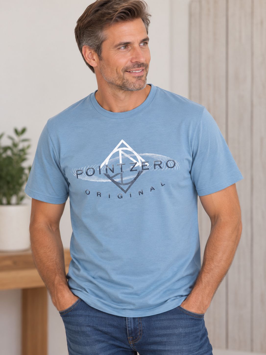7761001 Point Zero printed jersey T-shirt