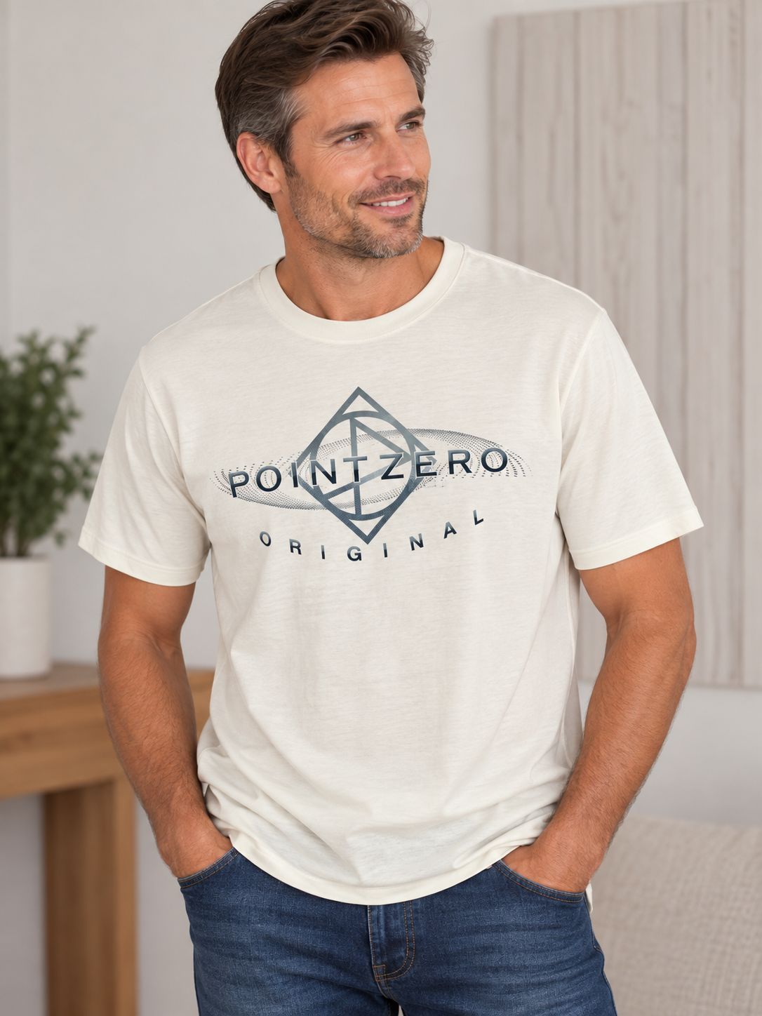 7761001 Point Zero printed jersey T-shirt