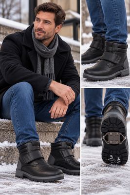 2167145G Men's velcro boot with retractable cleat