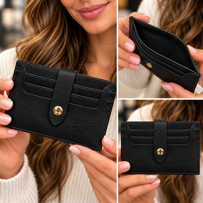 7219-BLK small card holder w/6 slots