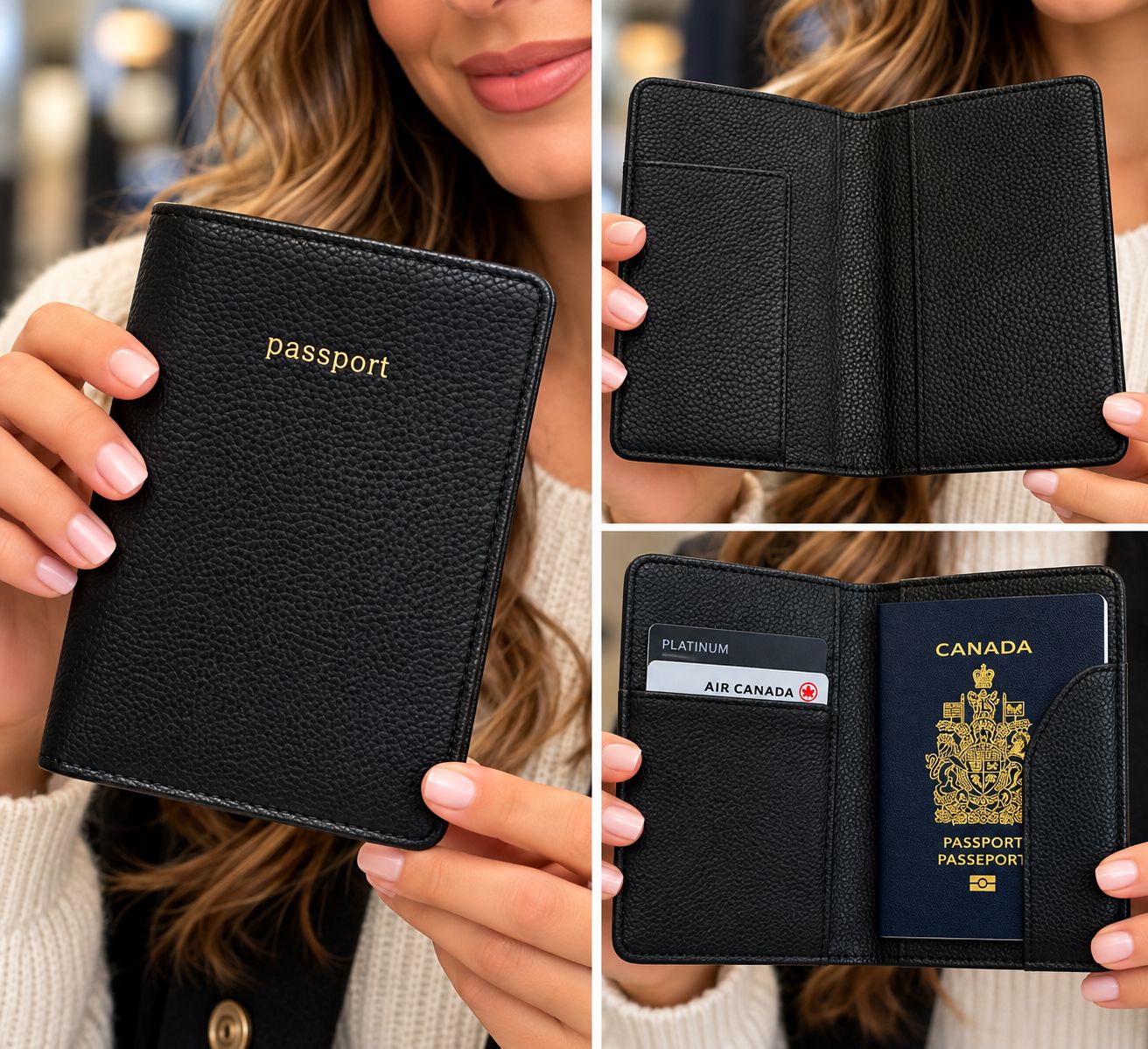 7153-BLK Passport wallet