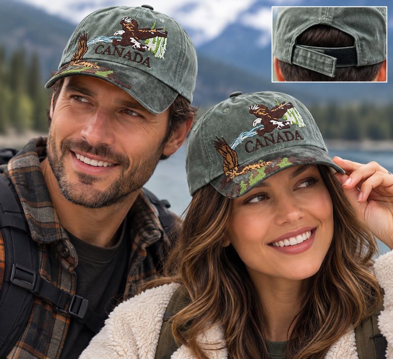 SHT16951 Eagle print Canada baseball hat