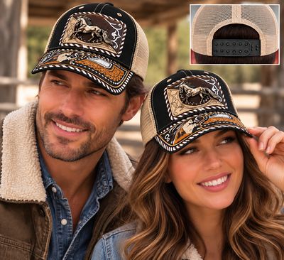 SHT17523 Horse print western cowboy hat