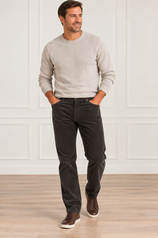 7769400 Stretch 5 pocket dobby corduroy pant