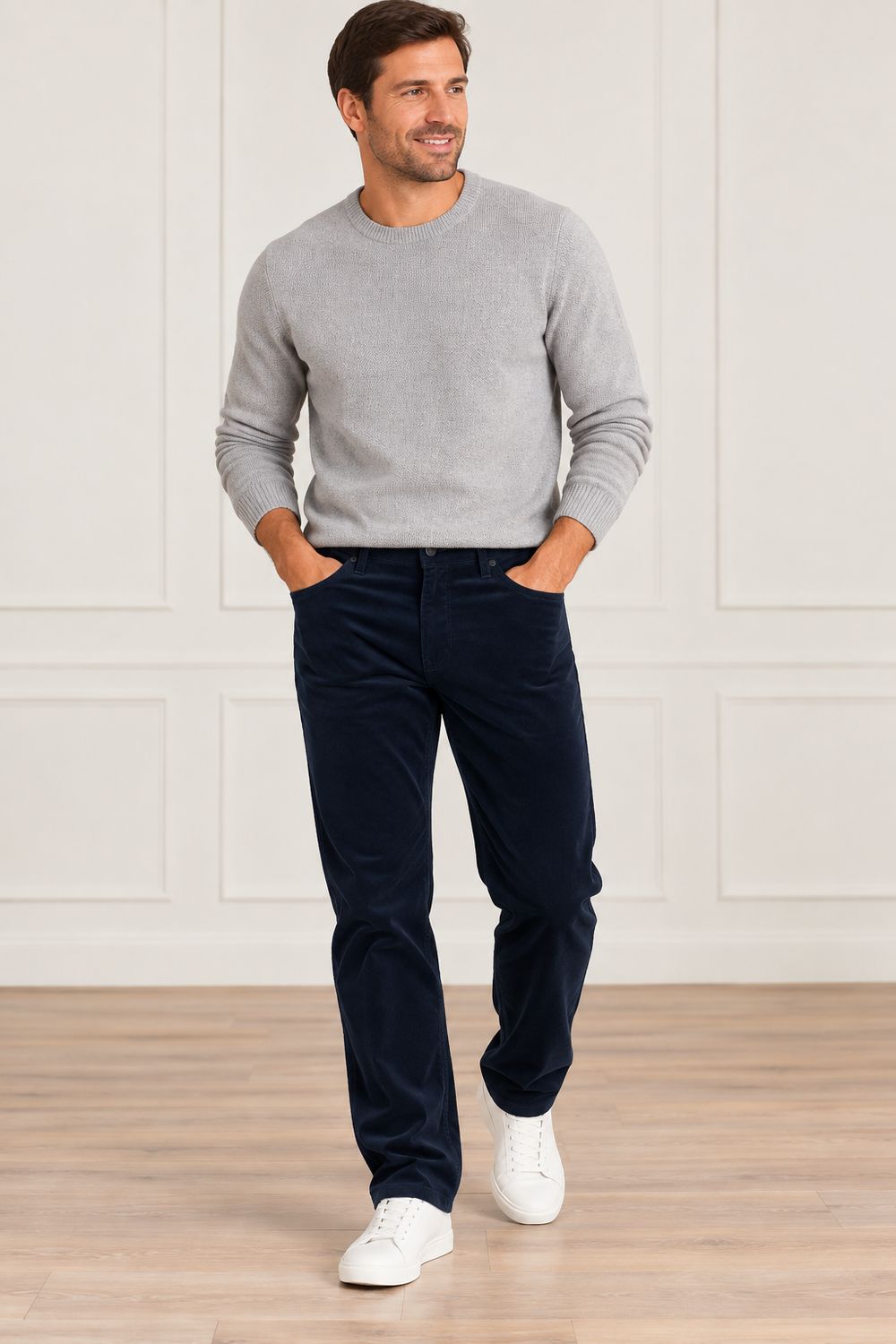 7769400 Stretch 5 pocket dobby corduroy pant
