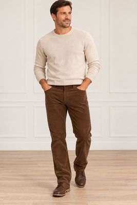 7769400 Stretch 5 pocket dobby corduroy pant