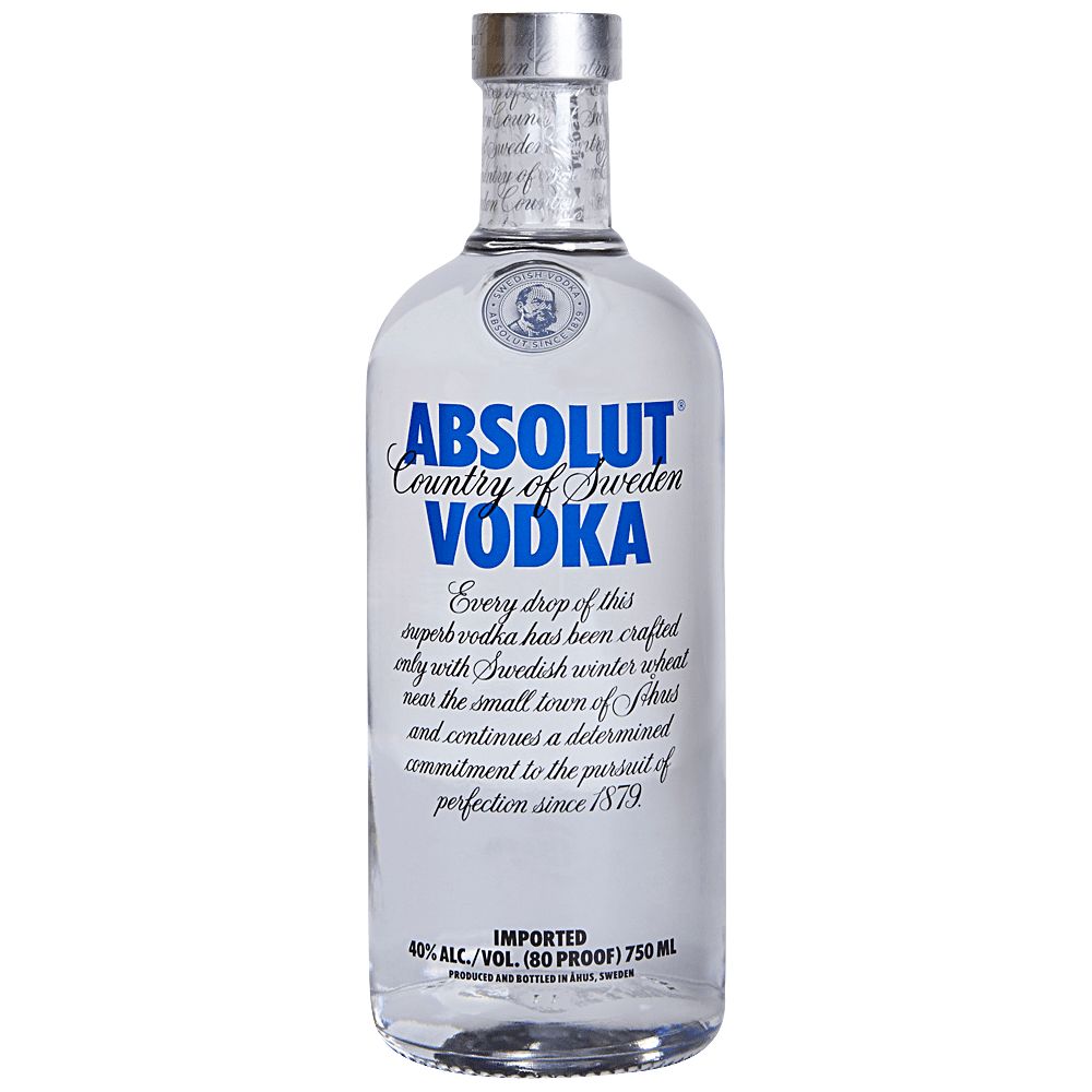 ABSOLUT - VODKA - SWEDEN - 80 PR - 750ML