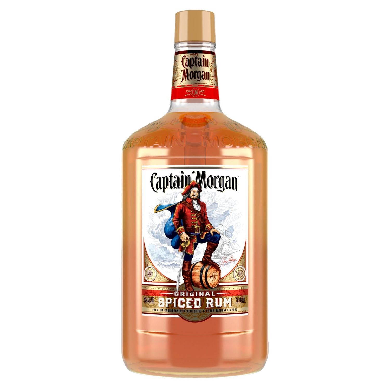 CAPTAIN MORGAN - ORIGINAL - SPICED RUM - 70 PR. - 1.75L - PET