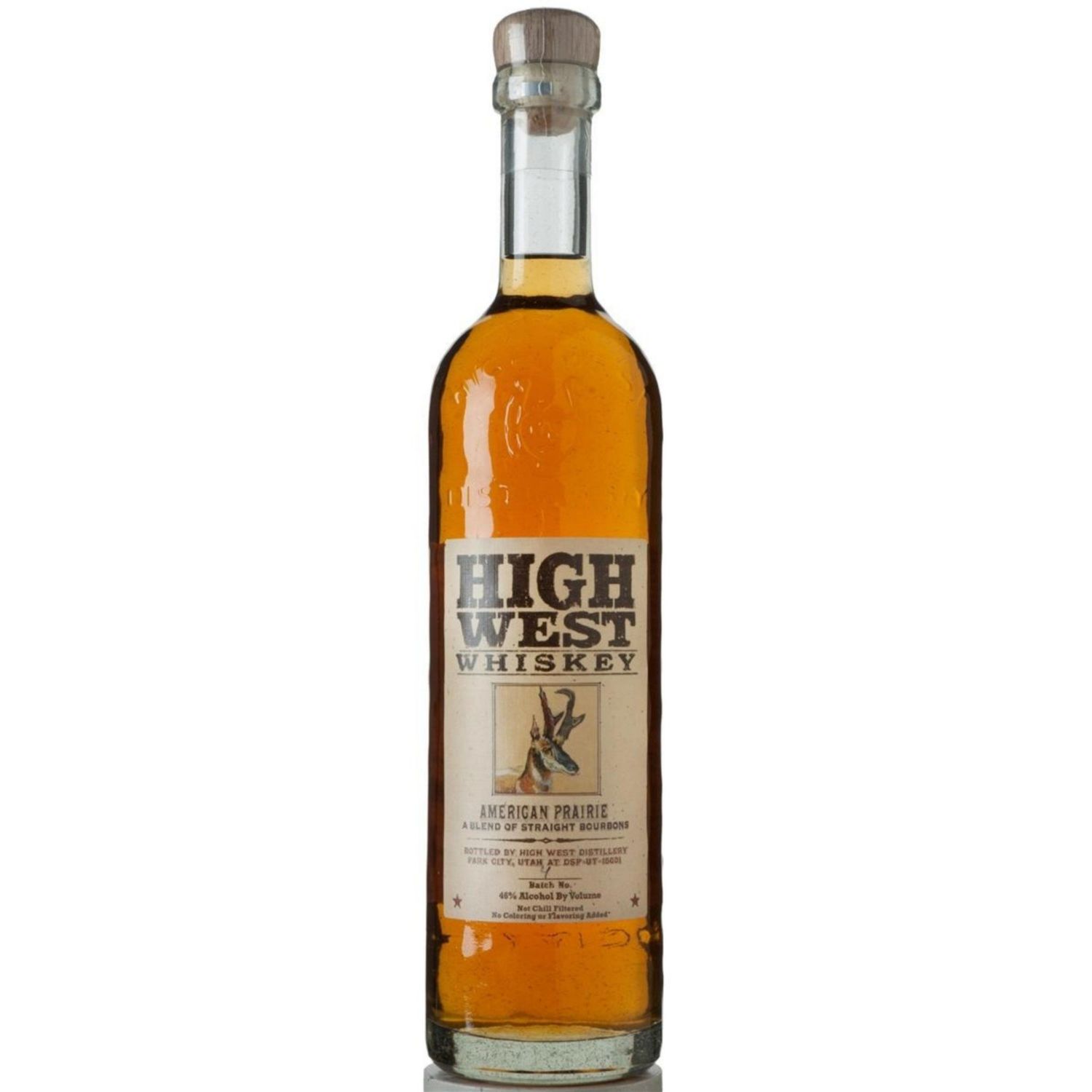 HIGH WEST -  AMERICAN PRAIRIE  - BOURBON  - WHISKEY - 92 PR - 750 ML