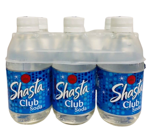 Shasta  - Club  Soda - 6pk - 10oz - Bottles