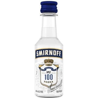 SMIRNOFF VODKA 100 PR. 50 ML