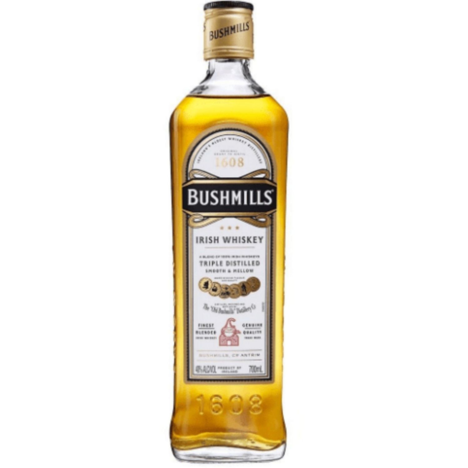 BUSHMILLS - IRISH WHISKEY - 80 PR - 750 ML