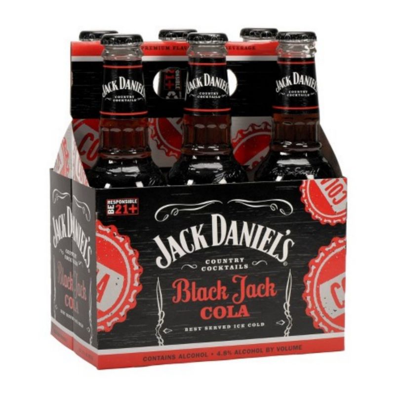 Jack Daniels - Country Cocktails - Black Jack Cola - 6pk - 10oz - Bottles