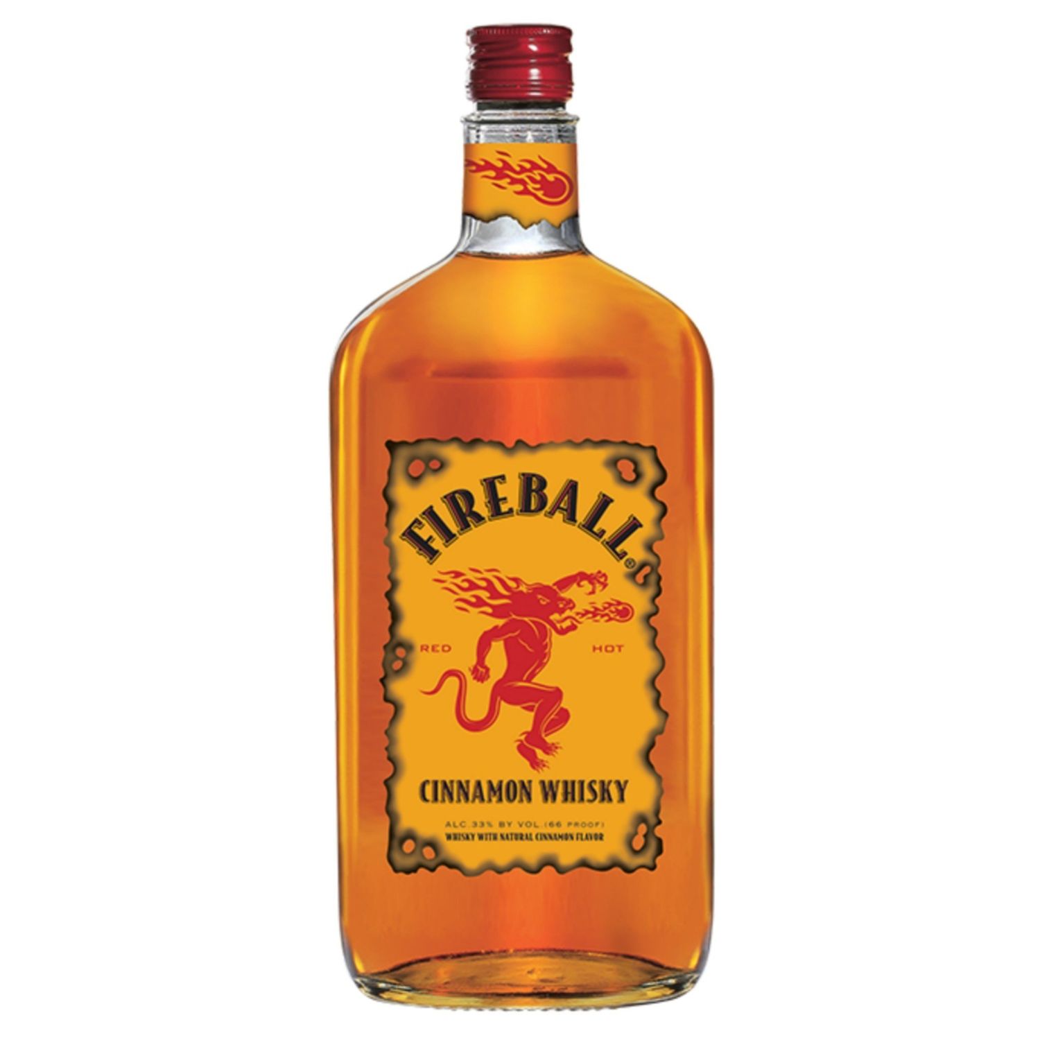 FIREBALL - CINNAMON WHISKY - 66 PR -  LITER