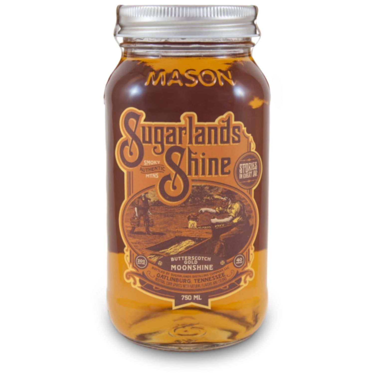 SUGARLANDS SHINE -  BUTTERSCOTCH GOLD -  MOONSHINE -  40 PR - 750 ML