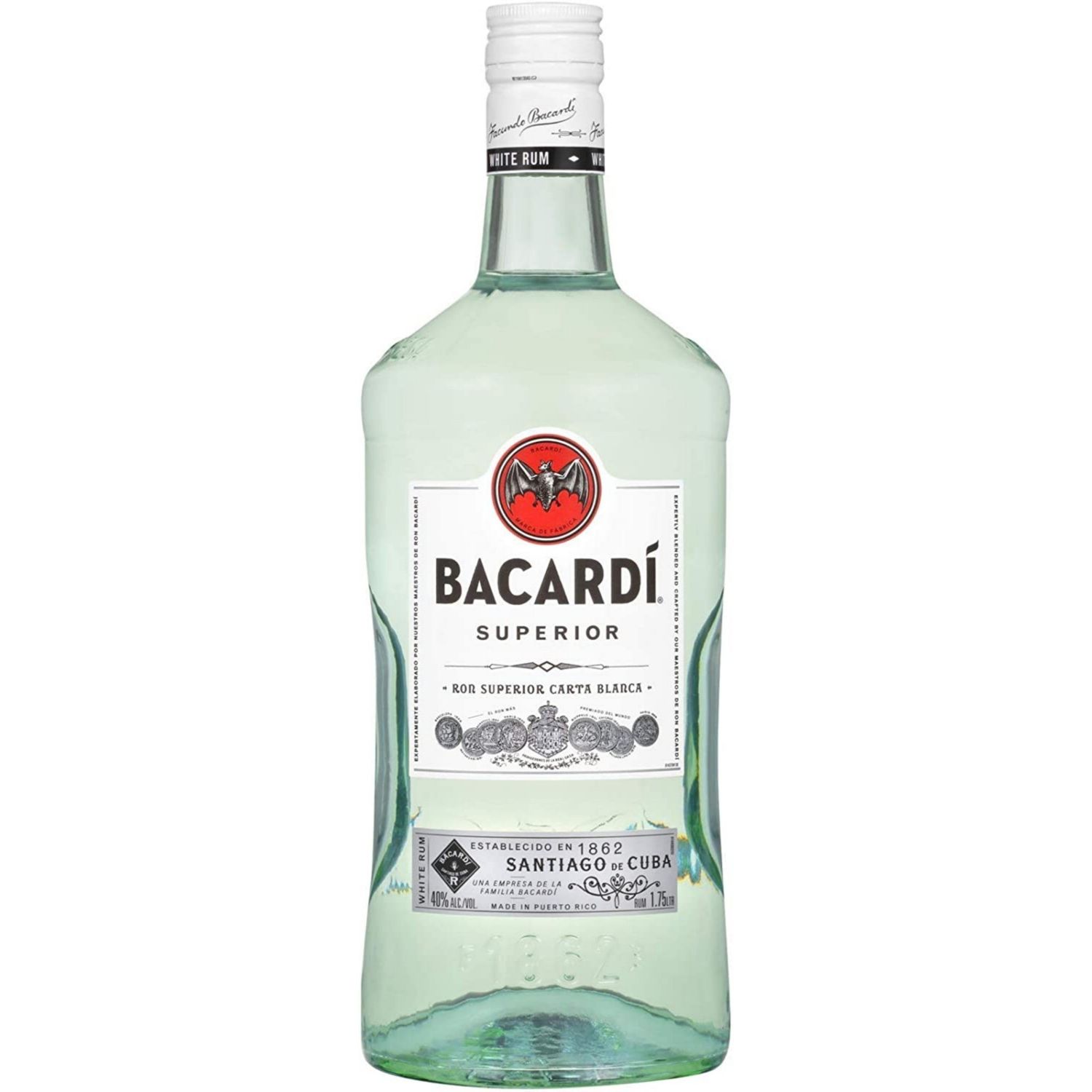 BACARDI - LIGHT RUM - 80 PR - 1.75 L - PET