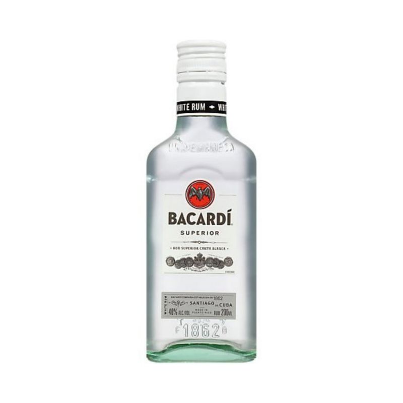 BACARDI - LIGHT RUM -  80 PR - 200ML