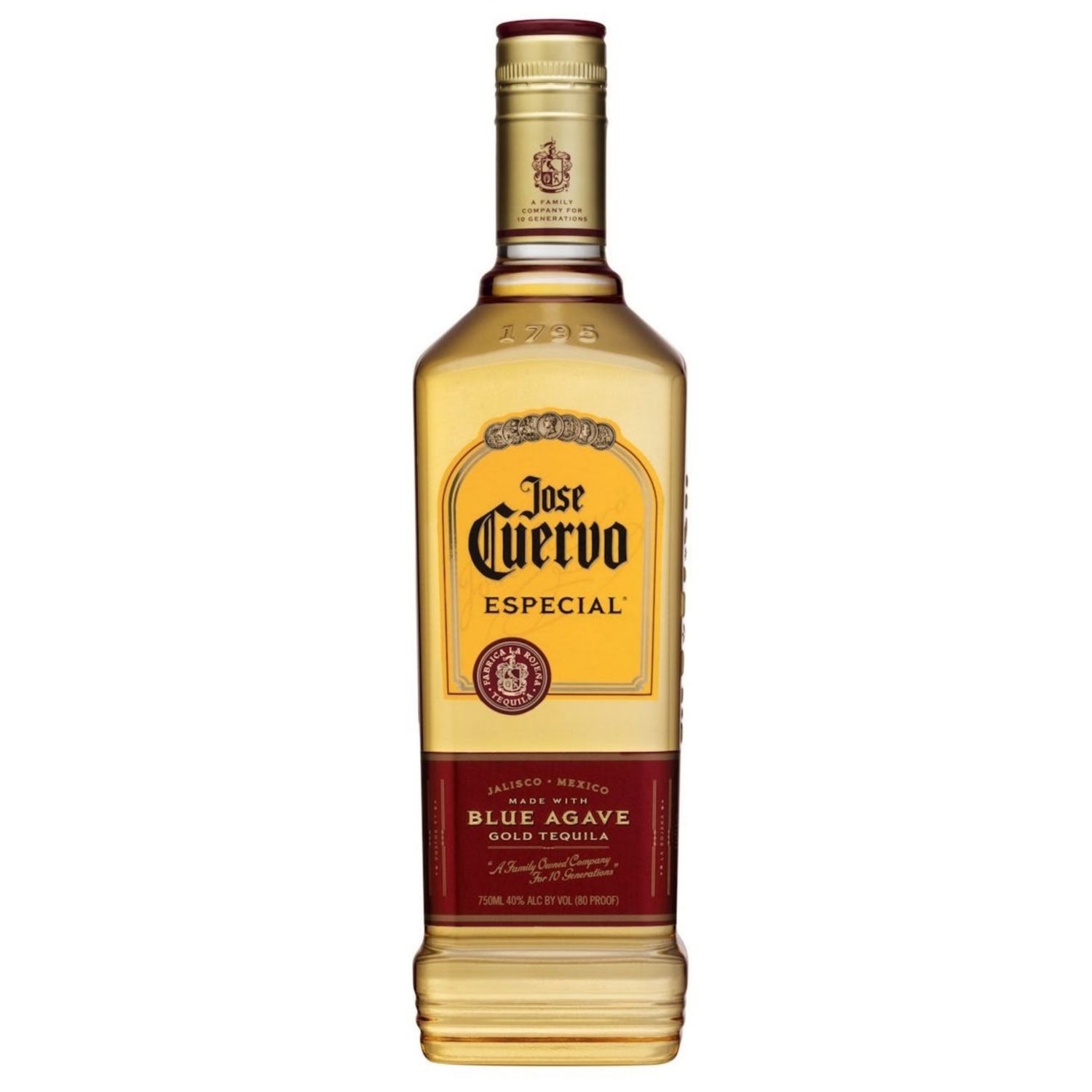 JOSE CUERVO - ESPECIAL -  GOLD - TEQUILA - 80 PR -750 ML