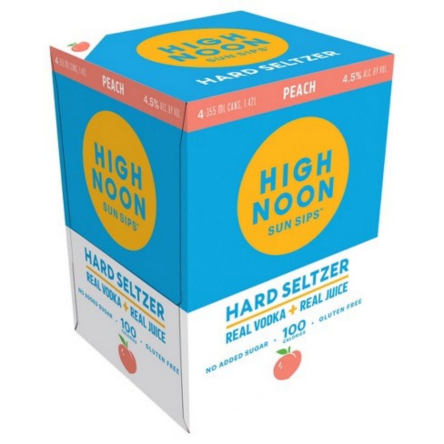 HIGH NOON - PEACH - 4-PK - RTD - 9 PR - 355 ML