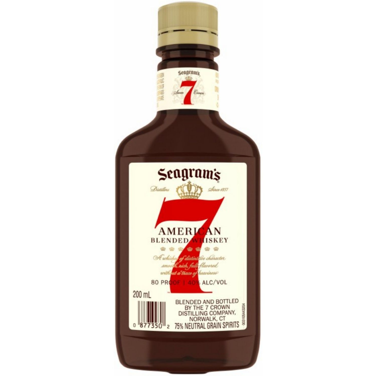 SEAGRAM&#39;S 7 - AMERICAN WHISKEY -  80 PR - 200ML