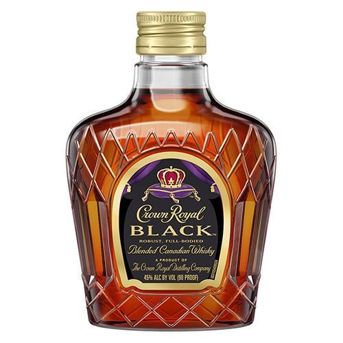 CROWN ROYAL - BLACK - CANADIAN - WHISKY -  90 PR - 50 ML