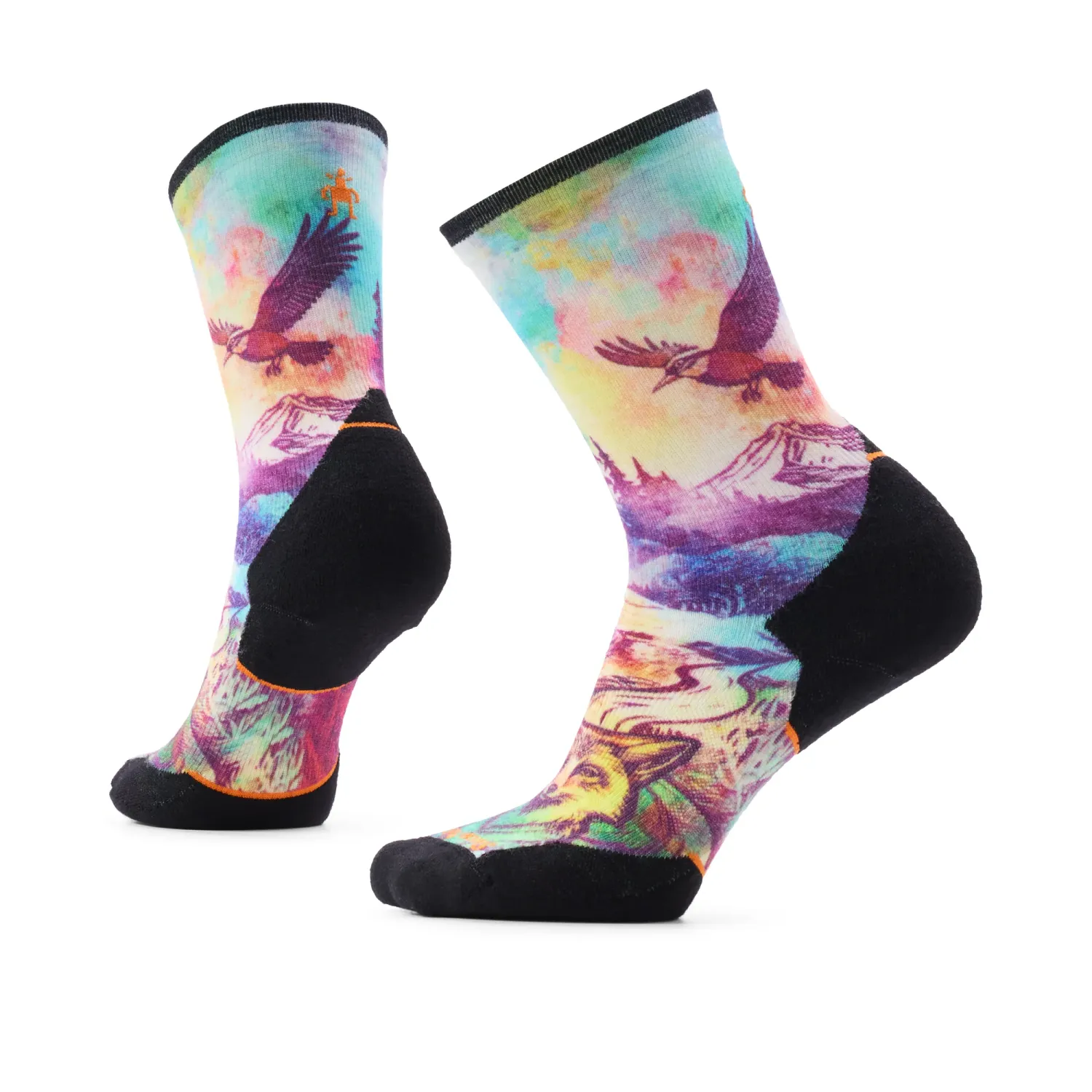 Smartwool Trail Run Targeted Cushion Serene Peak Print Crew Socks - Femme