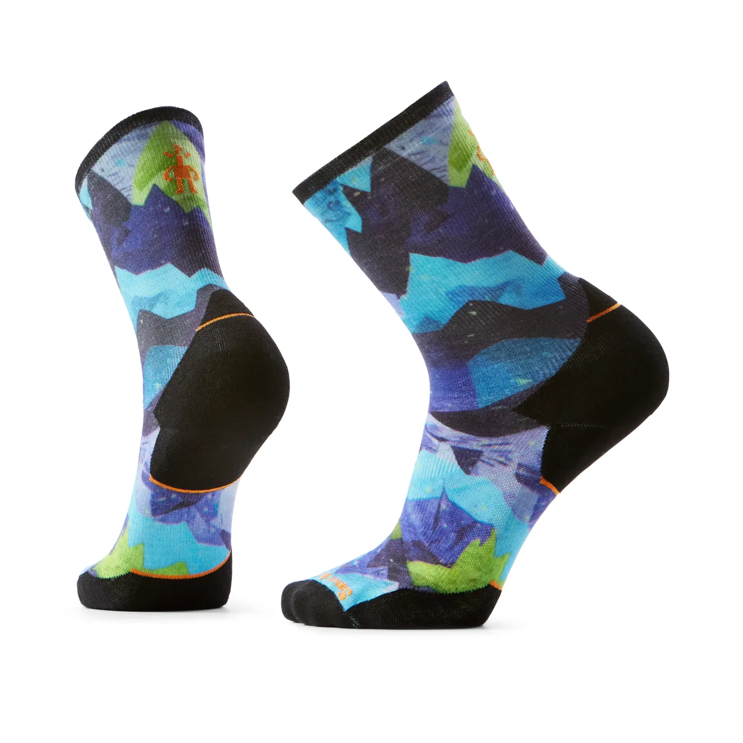 Smartwool Trail Run Targeted Cushion Summit Sector Print Crew Socks