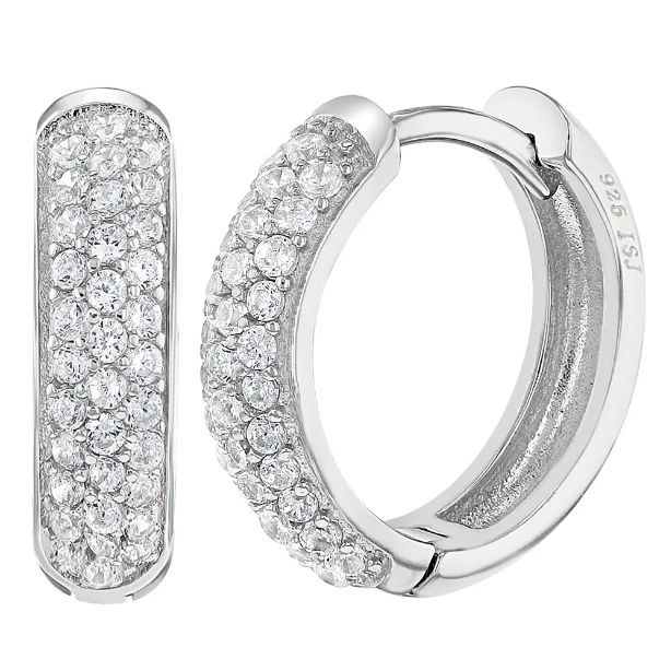 aspenelle-micro pave huggie IS