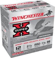 WIN SUPER-X LF 12GA single, SIZE: 2-3/4", OZ / FPS: 1/16oz, SHOT: # BB SHOT