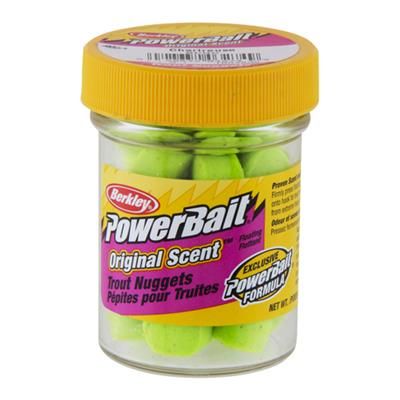 BERK POWERBAIT ORIGINAL NUGGET, Color: CHARTREUSE - (BPNC), Size: 1.1oz