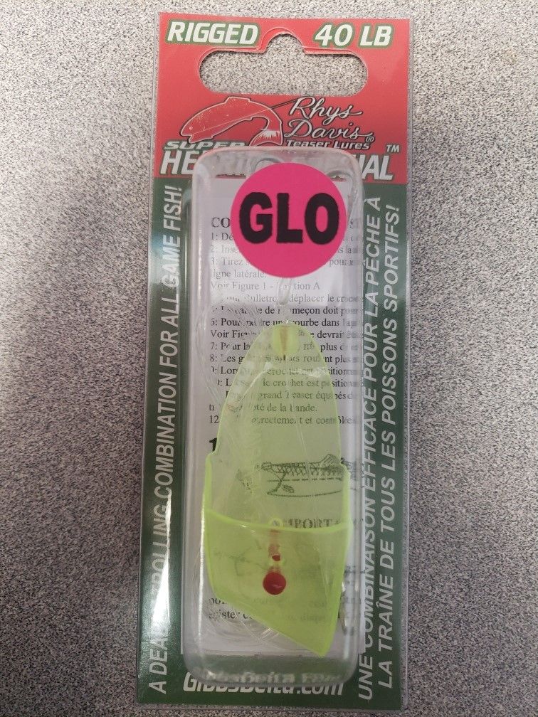 GIBBS SUPER HERRING SPECIAL RIGGED, Color: GLOW CHARTREUSE, Size: 40lb