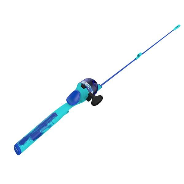 ZEB SPLASH 2'6" ROD COMBO, Color: BLUE