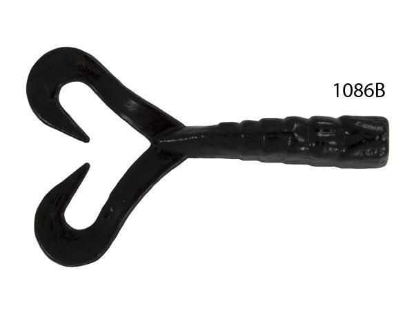 ZAK TACKLE 8&quot; TWIN TAIL 2PK, Color: BLACK