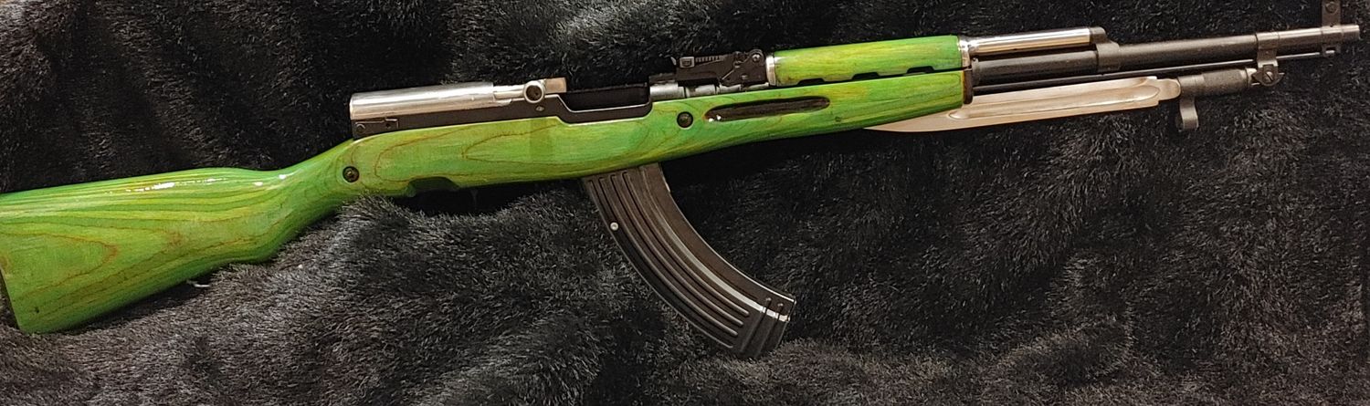 CONSIGNMENT SOVIET SKS 7.62X39 CUSTOM POLISHED SEMI, Color: GREEN