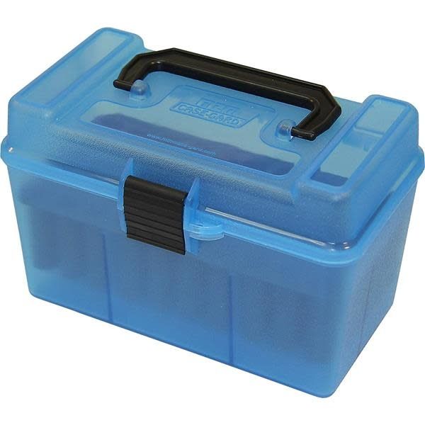 MTM HANDLE FLIP TOP CLR. BLUE AMMO BOX