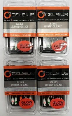 CEL ICE JIG 5PK, Color: MOON GLOW, Size: #10