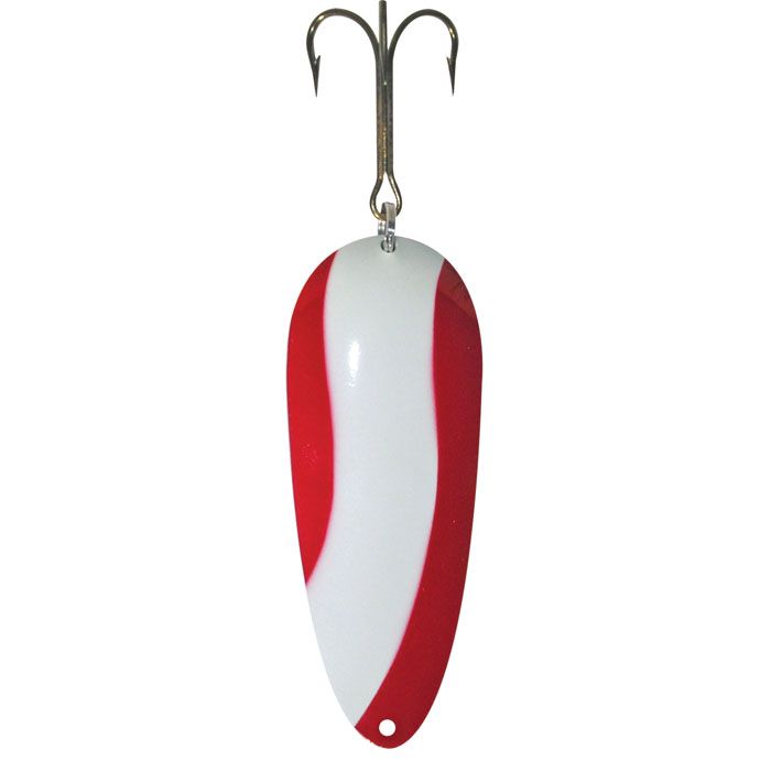 LS HEAVY DEVIL BAIT SPOON, Color: RED / WHT, Size: 4.5&quot; - 2oz