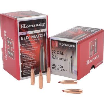 HOR 22CAL .224" 73GR ELD MATCH 100PK