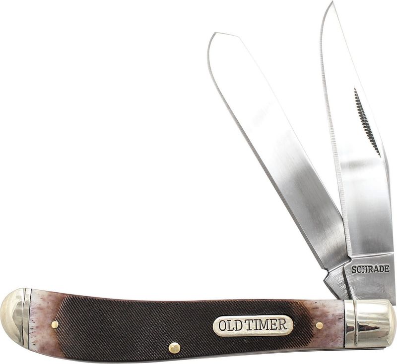 OLD TIMER GUNSTOCK TRAPPER 3-7/8&quot; FOLDING KNIFE
