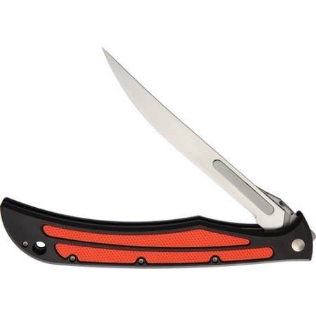 HAV BARACUTA EDGE #127 BLACK/ORANGE FILLET KNIFE W/ SHTH &amp; BLADES