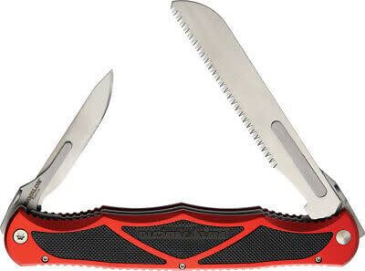 HAV HYDRA DOUBLE BLADE FOLDING KNIFE RED W/ CASE