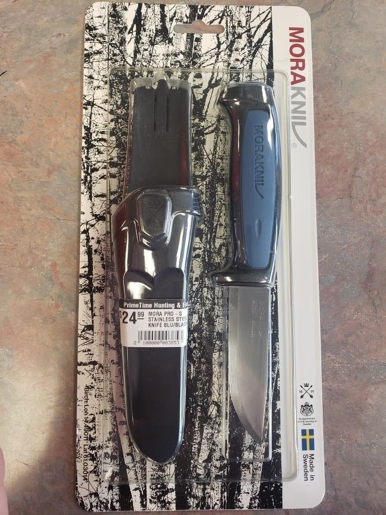MORA PRO-S STAINLESS STEEL FIXED KNIFE BLU/BLACK W/ SHTH