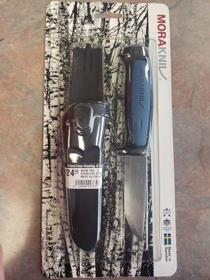 MORA PRO-S STAINLESS STEEL FIXED KNIFE BLU/BLACK W/ SHTH