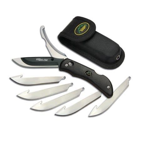 OE RAZOR PRO BLACK FOLDING KNIFE W/ EXTRA BLADES &amp; CAMO SHTH